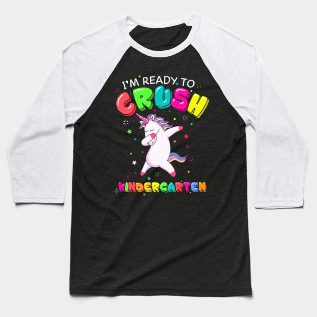 I'm ready to crush kindergarten dabbing Unicorn Baseball T-Shirt by opippi